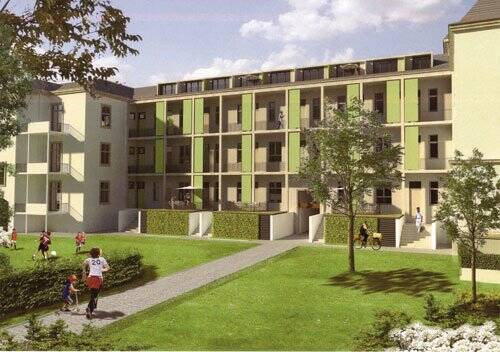 Objektansicht (Rückansicht) - Etagenwohnung mit 65,60 m² in Dresden zur Miete