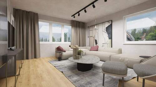 Wohnzimmer - 4 Zimmer Etagenwohnung in Weißenburg