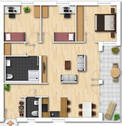 Wohnung 5 unverbindl. Illustration - 
