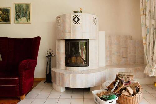 Der Kamin mit Ofenbank - 