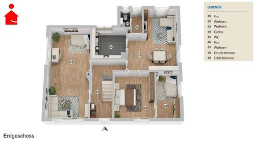 unverbindliche Darstellung - Einfamilienhaus mit 160,00 m&sup2; in Ibbenbüren zum Kaufen