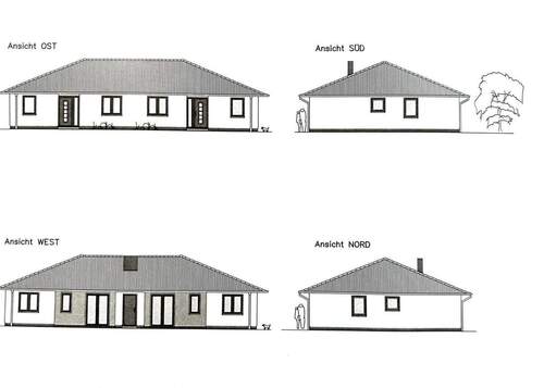 Ansichten - 3 Zimmer Doppelhaushälfte zum Kaufen in Feldberger Seenlandschaft
