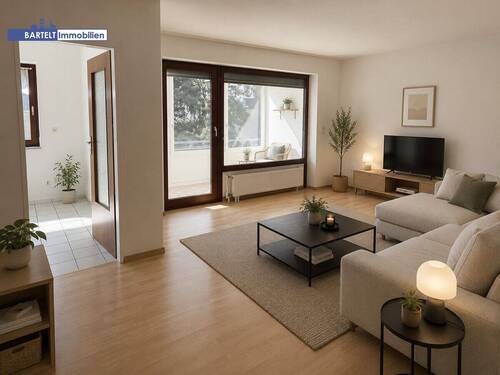 Wohnzimmer - 2 Zimmer Etagenwohnung zum Kaufen in Hannover / Wettbergen