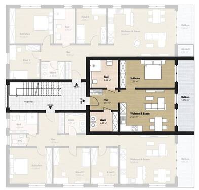 Obergeschoss Wohnung 5 - Etagenwohnung mit 70,40 m² in Bielefeld zum Kaufen