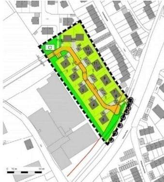 Parzellierungsplan Bebauungsplan - Grundstück in Schwabach