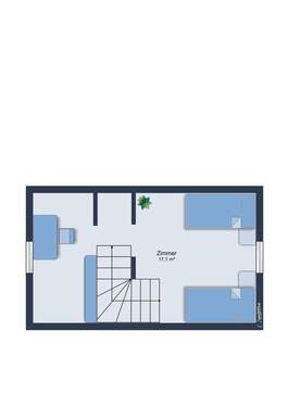 Dachgeschoss Möbliervorschlag - 