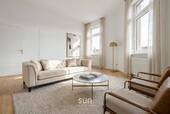 WOHNZIMMER (Beispieleinrichtung) - WOHNGEFÜHL NEU GEDACHT - 3-Zimmer-Glück, renoviert im ruhigen Niederrad