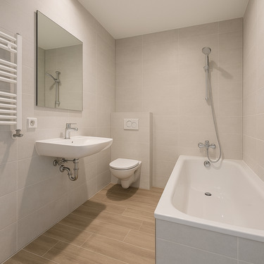 Badezimmer - Etagenwohnung mit 98,00 m² in Berlin zum Kaufen