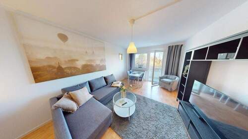 Wohnzimmer - Jetzt kann`s losgehen - Vollmöblierte 2-Raum-Wohnung mit Balkon