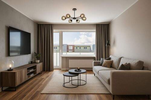 Wohnzimmer-3_gestaged - 2 Zimmer Etagenwohnung zur Miete in Elmshorn