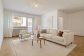 Wohn- und Essbereich - Virtual Staging - Top!! Vermietete 2-Zimmer-Wohnung mit Einbauküche und Loggia