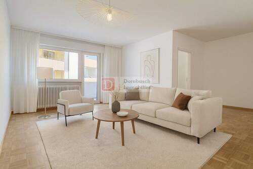 Wohn- und Essbereich - Virtual Staging - Top!! Vermietete 2-Zimmer-Wohnung mit Einbauküche und Loggia