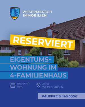 Immobilie ist bereits reserviert - Moderne Erdgeschosswohnung im 4-Familienhaus