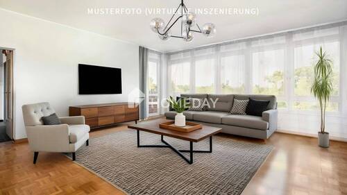Wohnzimmer 2-Musterfoto (virtuelle Inszenierung)16 - 3 Zimmer Etagenwohnung in Berlin