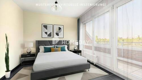 Schlafzimmer 1-Musterfoto (virtuelle Inszenierung)9 - 