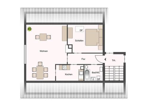 Wohnung Nr. 5 DG links - Haus 92 - 