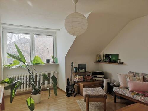 Wohnzimmer - das Schlafzimmer ist im Exposé abgebildet - 2 Zimmer Etagenwohnung in Erlangen