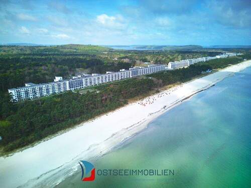 Prora Übersicht 4 - Jahreswechsel-Preis bis 15.Jan., Ostseeblick pur - Binz-Prora - ETW, klein aber fein, Einbauküche, voll möbliert, Abstellraum, Aufzug, zzgl. TG- Stell