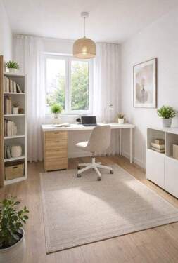 Büro mit Einrichtungsbeispiel - 4 Zimmer Etagenwohnung in Landshut