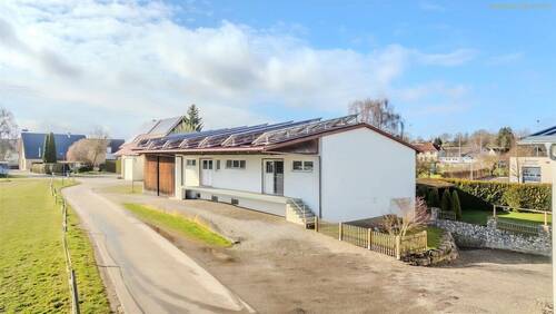 Außenansicht - Wohn- und Geschäftshaus mit großzügigem Lager, Garage und nachhaltiger Energietechnik in Fulgenstadt