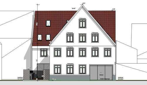 Visualisierung von der Straße aus - Grundstück zum Kaufen in Mannheim