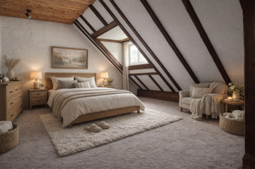 Dachzimmer Digitales Staging - 5 Zimmer Doppelhaushälfte in Siegen