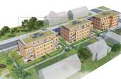 Hausansicht Illustration - *Erstbezug in modernem Neubau - helle 3 Raumwohnung mit Balkon in beliebter Lage*