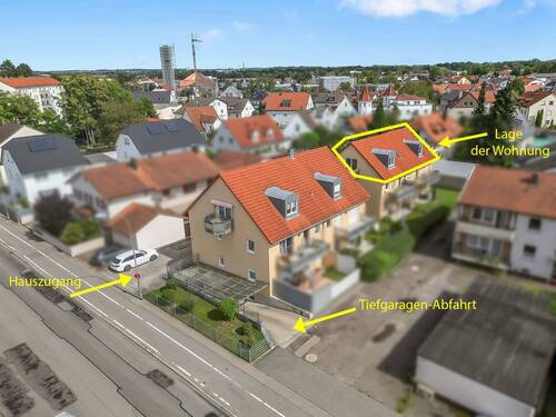 Luftaufnahme - Etagenwohnung mit 75,00 m&sup2; in Ingolstadt zum Kaufen