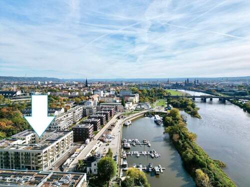 Luftbild - Etagenwohnung mit 106,90 m&sup2; in Dresden zur Miete