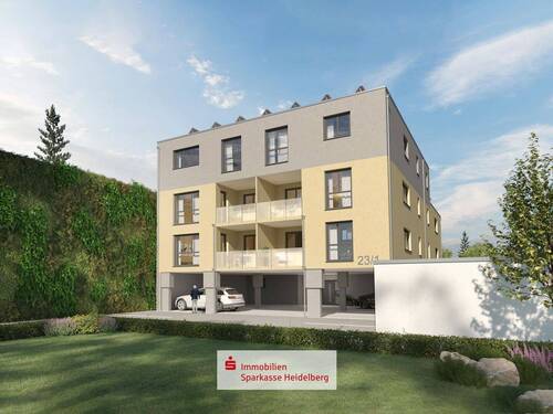 Hausansicht Parken - Seniorengerechte 2-Zimmer-Neubau-Eigentumswohnungen in Meckesheim