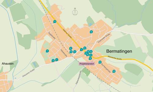 Stadtplan - 3 Zimmer Etagenwohnung zur Miete in Bermatingen