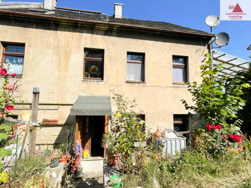 Hausrückseite - 8 Zimmer Doppelhaushälfte in Ehrenfriedersdorf