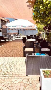 Biergarten Bild 1 - Mehrfamilienhaus, Wohnhaus zum Kaufen in Katzweiler