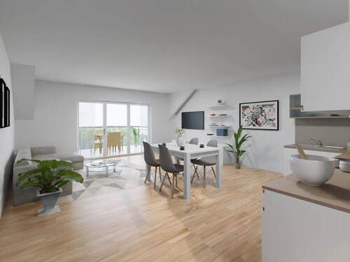 Wohnbereich - Etagenwohnung mit 71,70 m&sup2; in Villingen-Schwenningen zum Kaufen