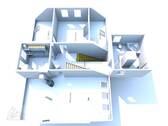3D-Ansicht - untere Wohnebene - 