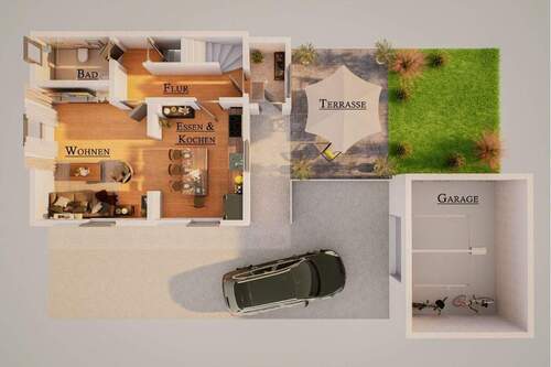 Erdgeschoss Mustervisualisierung - 