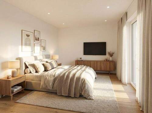 Innenvisualisierung Schlafzimmer - 2 Zimmer Etagenwohnung zum Kaufen in München