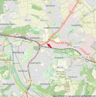 Lageplan - 4 Zimmer Büro zur Miete in Würzburg