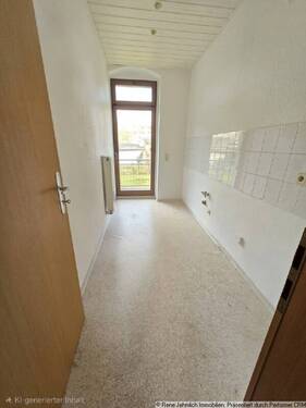 Küche mit Balkon - Etagenwohnung mit 62,00 m&sup2; in Chemnitz zur Miete