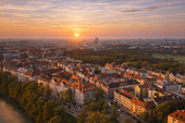 Sonnenuntergang über dem Lehel. - Altbauperle am Englischen Garten. Langzeitinvestment im Lehel.