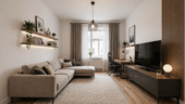 Wohnzimmer - Vielseitiges Wohnerlebnis - 2-Zimmer-Wohnung plus 19 m² Extra-Raum im Dachgeschoss