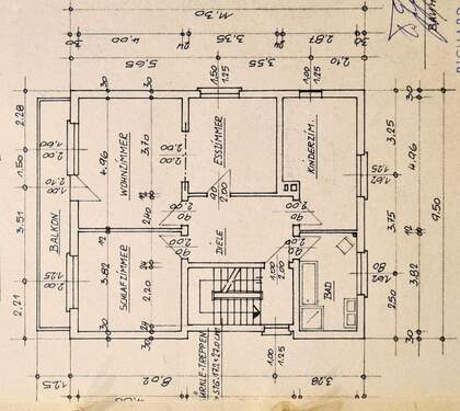 Grundriß EG + 1. OG - 1 Zimmer Mehrfamilienhaus, Wohnhaus in Hettenleidelheim