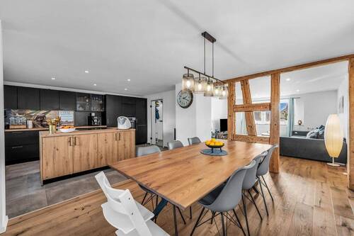 Essecke mit Blick ins Wohnzimmer - Doppelhaushälfte mit 134,00 m² in Singen / Friedingen zum Kaufen