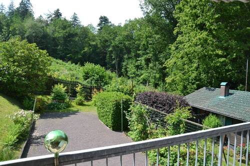 Blick vom Balkon zum Wald - 