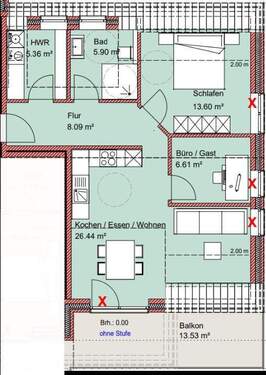 WE 7, H2 - Etagenwohnung mit 70,70 m&sup2; in Werlte zum Kaufen