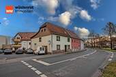 Hausansicht - Historisches Eckhaus - Wohnen und Arbeiten im Altstadthaus in Großenhain