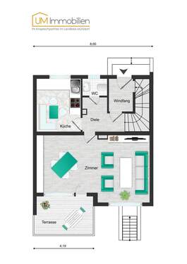 EG - BIETERVERFAHREN: laufend modernisiertes Reihenmittelhaus, 4 Zi., mit Garten und Garage in Teising