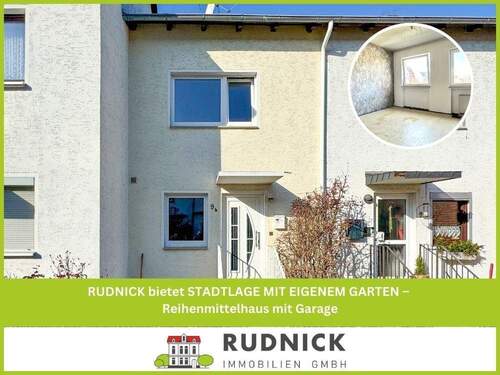 RUDNICK bietet STADTLAGE MIT EIGENEM GARTEN - RUDNICK bietet STADTLAGE MIT EIGENEM GARTEN - Reihenmittelhaus mit Garage
