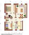 Grundriss Möblierungsvorschlag - 3 Zimmer Etagenwohnung in Zittau