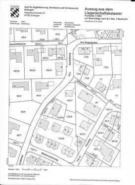 Katasterauszug mit Flurkarte - 